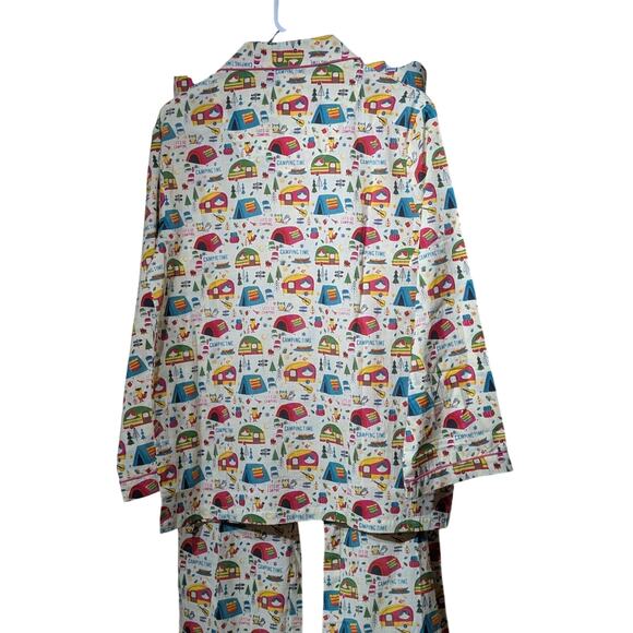 Mahogany NWT 100% Cotton 'Happy Camper' Pajamas Set Womens' Sz Medium - Picture 2 of 16